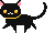 歩くネコ-黒猫